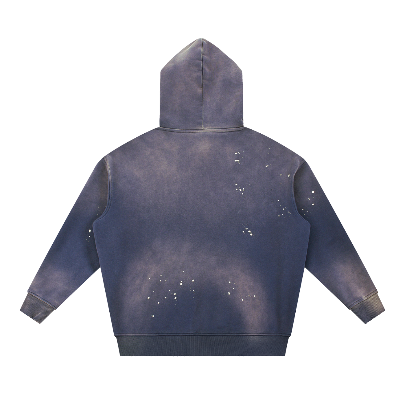 Blue My People's NEWS💙 NEW YORK. Vintage Washed Frayed Fleece Hoodie