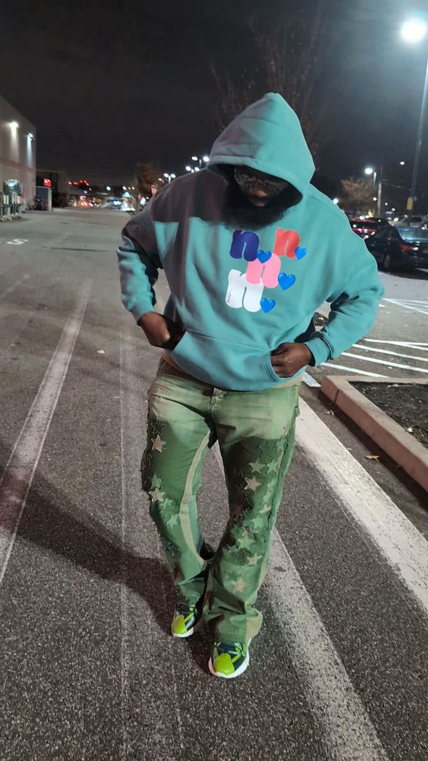 The "4" Hearts. NEWS💙 NEW YORK 📰.Oversize Fleeced Hoodie