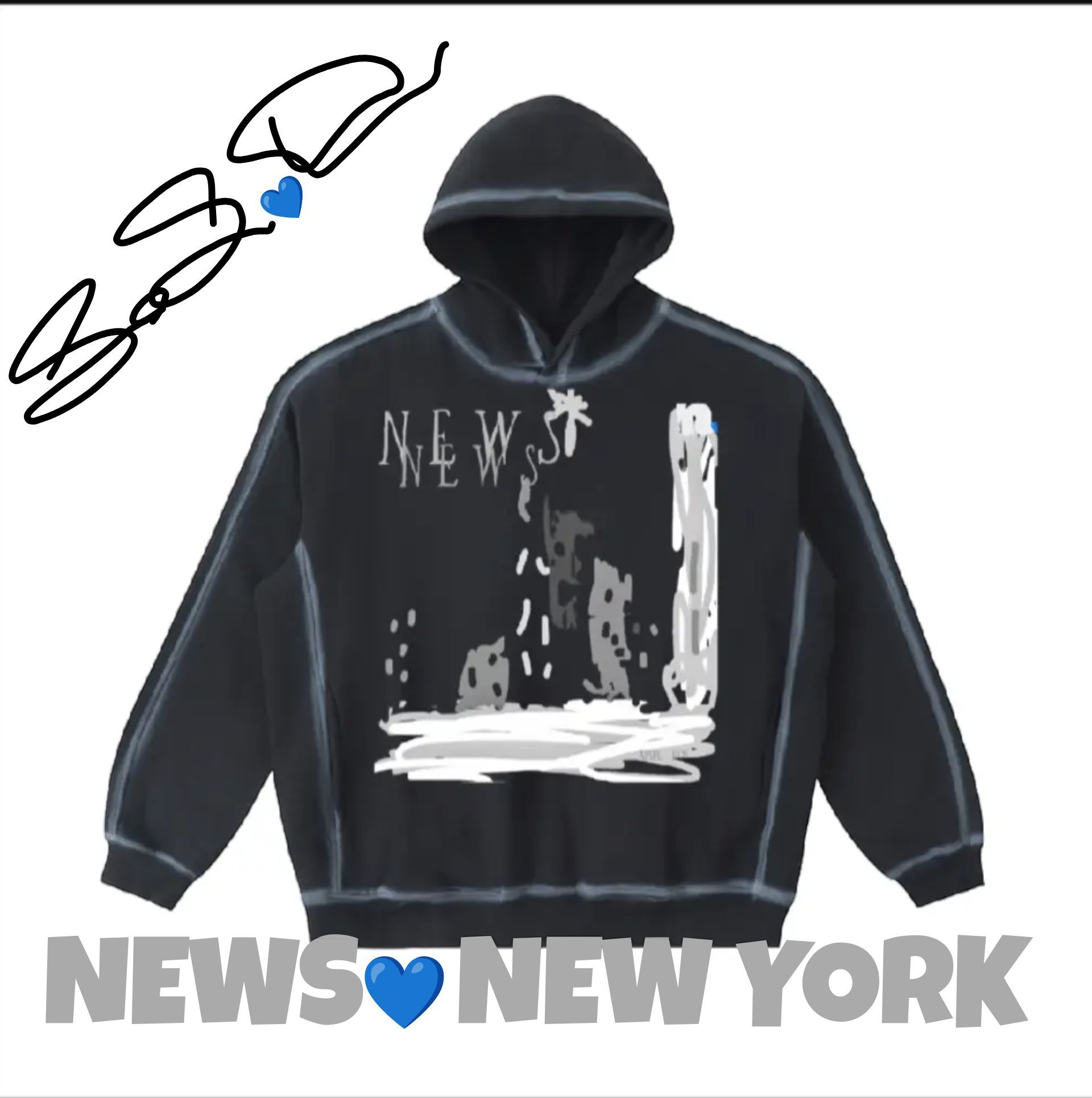 Faded Journey. NEWS💙 NEW YORK 📰. Sunfaded Edge Fleece Hoodie